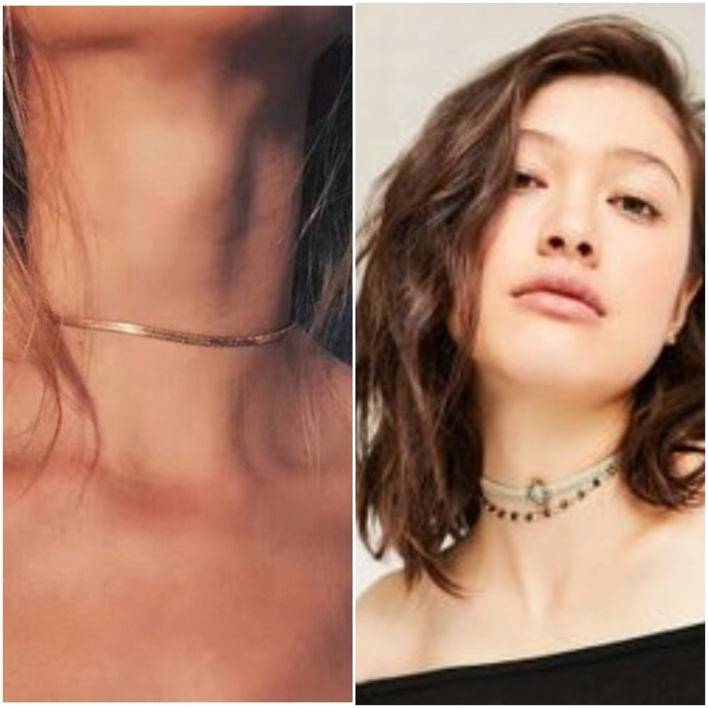 Urban Outfitters Snake and Jeweled Choker Necklace